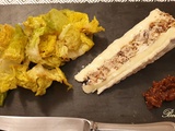 Brie farci aux figues et aux noix, compotée de figues et salade à l’huile de noix