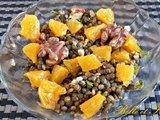 Salade de lentilles à l’orange et aux noix