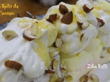 Banana split de bône d'antan- ses boules de glaces au chocolat-banane et chantilly au miel