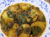 Batata bel camoun w selg (selk)- ragoût de pommes de terre sauce au cumin et épinards- cuisine accessible