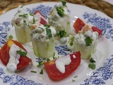 Bouchées de concombre á la macédoine (végan)