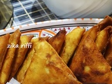 Boureks triangles ( brayettes ) aux pommes de terre- ricotta au poivre et persil