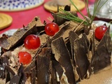 Bûche tiramisu à l'italienne aux eclats de chocolat- façon forêt noire