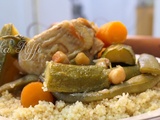 Couscous du printemps - poitrine de poulet- fèves et légumes de saison