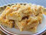 Crumble fondant au beurre de cacahuètes et confiture d'abricots