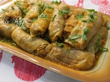 Dolma kromb ou feuilles de chou farcies au blanc de poulet