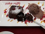 Fondant choco-cœur coulant au chocolat et sa boule de glace au chocolat maison