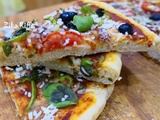 Fougasse-pizza au basilic et anchois
