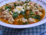 Garniture au poulet- petits pois et carottes aux oeufs pour accompagnement de purée- pâtes et riz