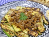 Jraywettes m'charmla bel bssal jawz w khal- courgettes braisées aux noix et oignons confits au vinaigre