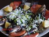 Maquereaux grillés ( hout mechoui ) en entrée ou salade