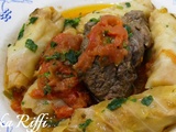 Marka ou dolma kromb mahchi- feuilles de chou farcies en sauce rouge