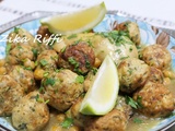 Mchaïmcha- spécialité bônoise- plat de fêtes aux boulettes panées aux œufs- sauce blanche aux pois chiches