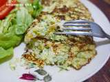 Omelette aux courgettes râpées