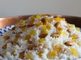 Riz saldjoukide aux amandes et raisins secs- ارز سلجوقي باللوز والزبيب