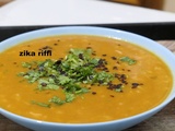 Soupe de pois cassés aux tomates et aux pâtes fraîches maison ( r'mou ou korssa )