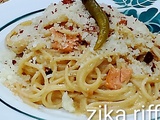 Spaghettis sauce crémeuse au saumon fumé et parmesan