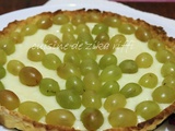 Tarte aux raisins blancs muscat à la creme amandine