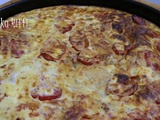 Tarte salée- pâte à boulange- viande hachée- tomates et sauce crèmeuse au pamesan