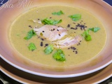 Velouté aux topinambours- poireaux- poulet et parmesan à la crème