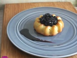 Tartelettes moelleuses aux amandes, myrtilles et panacotta à la vanille