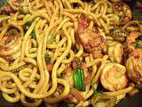 Yaki udon aux crevettes