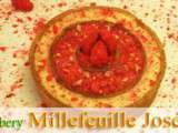 Millefeuille « Joséphine » aux pralines roses