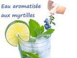 D'eau aromatisée aux myrtilles