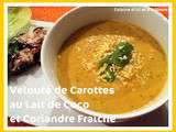 Velouté de Carottes au Lait de Coco et Coriandre Fraîche