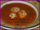 Potage a la tomate et noix de st jacques