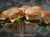 Sucettes salées de mini burger ( mini burger pops)