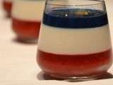 Verrine tricolore pour le 14 Juillet : framboise, vanille et gelée de miel et thym