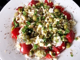 Effiloché de raie tiède en salade