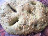 Fougasse aux 3 herbes parmesan et curry intense