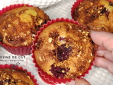 Muffins aux framboises et pralin maison