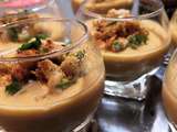 Panna cotta à la bisque de Homard crevettes au Cognac et piment d’Espelette