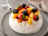 Pavlova aux fruits d’été sans poche à douille by Oriane