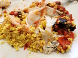Raie et couscous vapeur au Cuisinart Cookfresh, sauce tomate bien parfumée