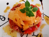 Tartare de tomates et melon effeuillé pour compléter ma cure estivale habituelle