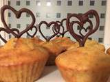 Muffins banane coeur nutella