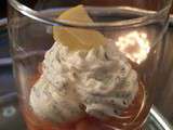 Verrine de saumon, gelée de pomme au champagne et mousse mascarponne