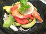 Merveille d'avocat aux crevettes