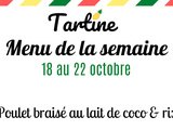 Menu de la semaine du 18 octobre