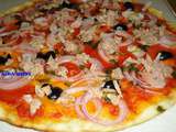 Pizza thon oignons a la semoule