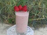 Smoothies lait fraises a la vanille