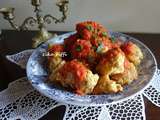 Beignets de chou fleur-brouklou makli et son coulis de tomates