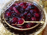 Confiture de cerises entieres noires et bigarreaux a la cuillere