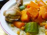 Couscous au poulet- potiron - poivre et cannelle