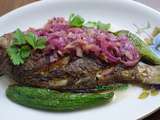 Hout mcharmel bel bssal - poisson a la charmoula oignons confits et vinaigre / recette inédite