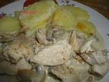 Poulet a la crème et aux champignons